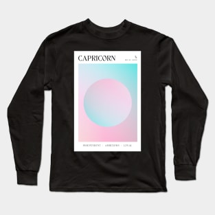 Capricorn Aura Zodiac Sign Astrology Art Long Sleeve T-Shirt